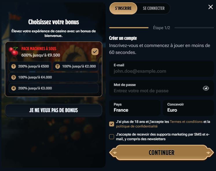 Kingdom Casino inscription